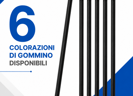 Matite personalizzate nere con gommino