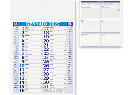 Calendario olandese personalizzato 2027 Medium