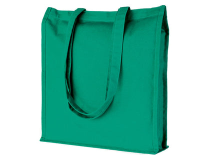 Shopper in Cotone 220 g/m² con Soffietto e Manici Lunghi – Menfi PG203