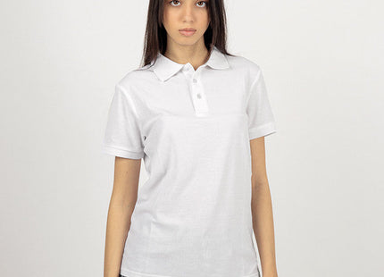 Polo mezza manica cotone piquet pettinato, bianco personalizzabile – MIAMI NK201