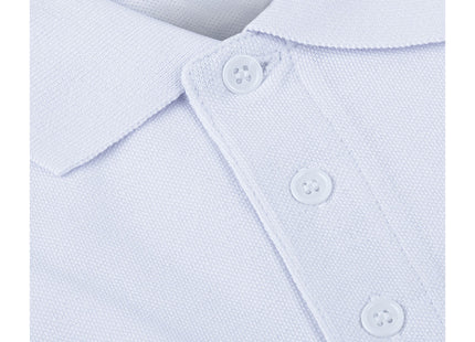 Polo mezza manica cotone piquet pettinato, bianco personalizzabile – MIAMI NK201