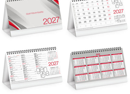 calendario da tavolo personalizzato 2027