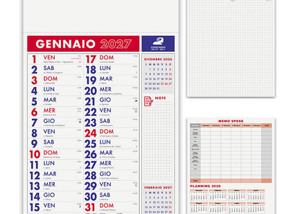 Calendario olandese personalizzato 2027 Notes