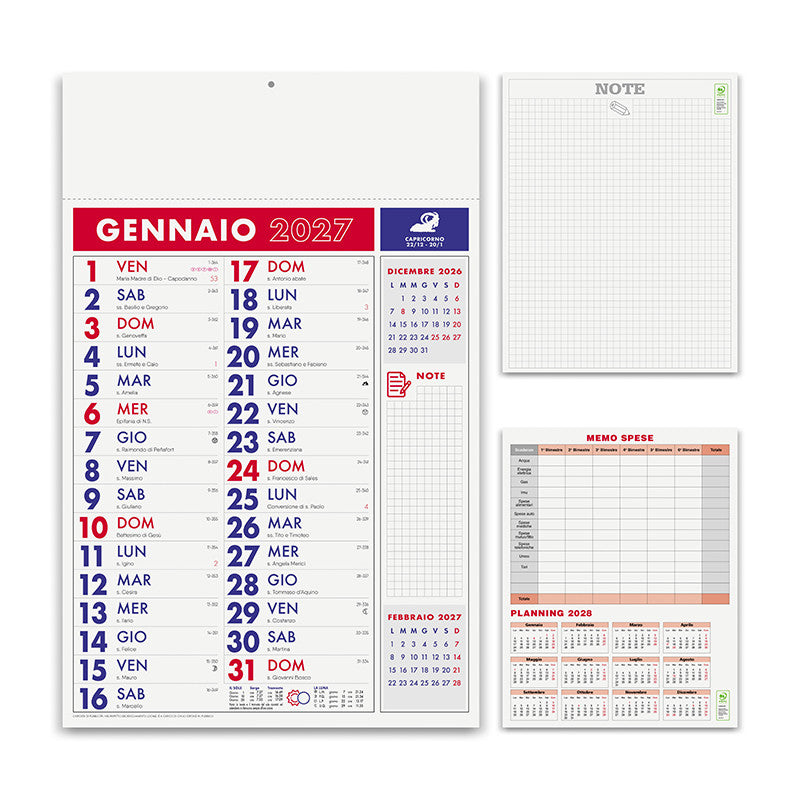 Calendario olandese personalizzato 2027 Notes