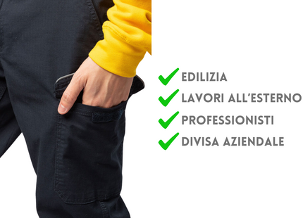 Pantaloni in rip-stop multitasche da lavoro | Cod. BS414