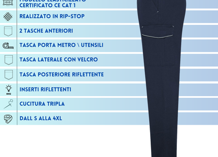 Pantaloni in rip-stop multitasche da lavoro | Cod. BS414