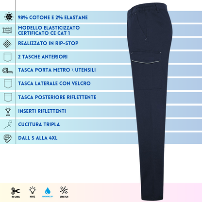 Pantaloni in rip-stop multitasche da lavoro | Cod. BS414