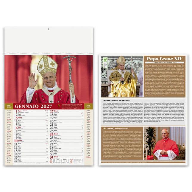 calendario papa leone personalizzato 2027