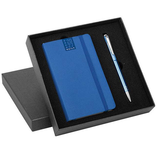 Parure black agenda flexy + penna con cofanetto