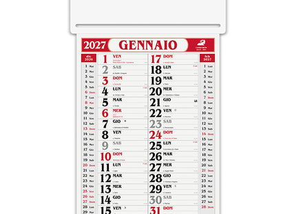 Calendario olandese personalizzato 2027 Passafoglio