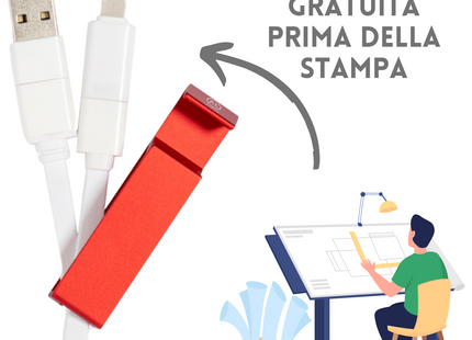 Cavo ricarica multifunzione personalizzato | Cod. 21043