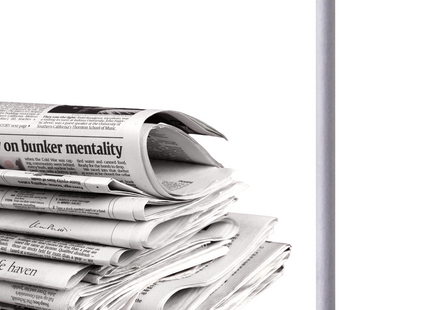 matite personalizzate in carta di giornale
