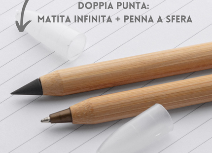 Matita infinita + Penna personalizzata 2 in 1