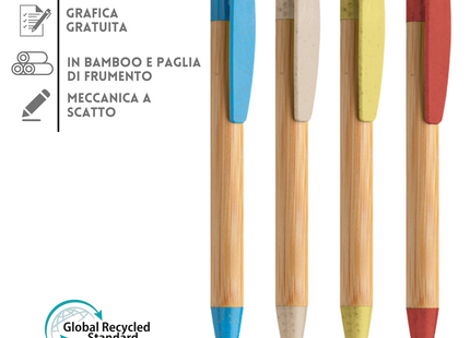 Penne personalizzate ecologiche in Bamboo Crown