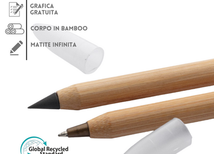 Matita infinita + Penna personalizzata 2 in 1