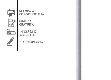 matite personalizzate in carta di giornale