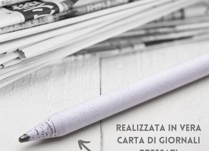 matite personalizzate in carta di giornale