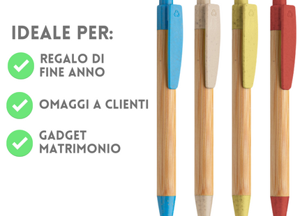 Penne personalizzate ecologiche in Bamboo Crown