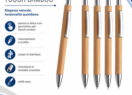 Penne personalizzate ecologiche in Bamboo + Touch