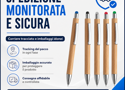 Penne personalizzate ecologiche in Bamboo + Touch