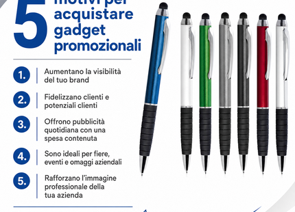 Penne personalizzate touch screen e antiscivolo