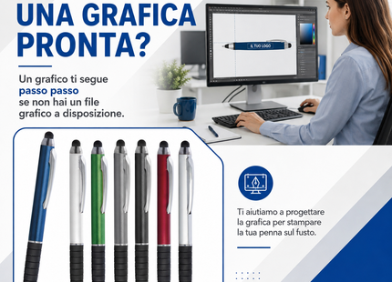 Penne personalizzate touch screen e antiscivolo