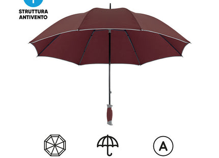 Ombrello maxi automatico personalizzato PLATA con profilo a contrasto