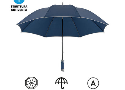Ombrello maxi automatico personalizzato PLATA con profilo a contrasto