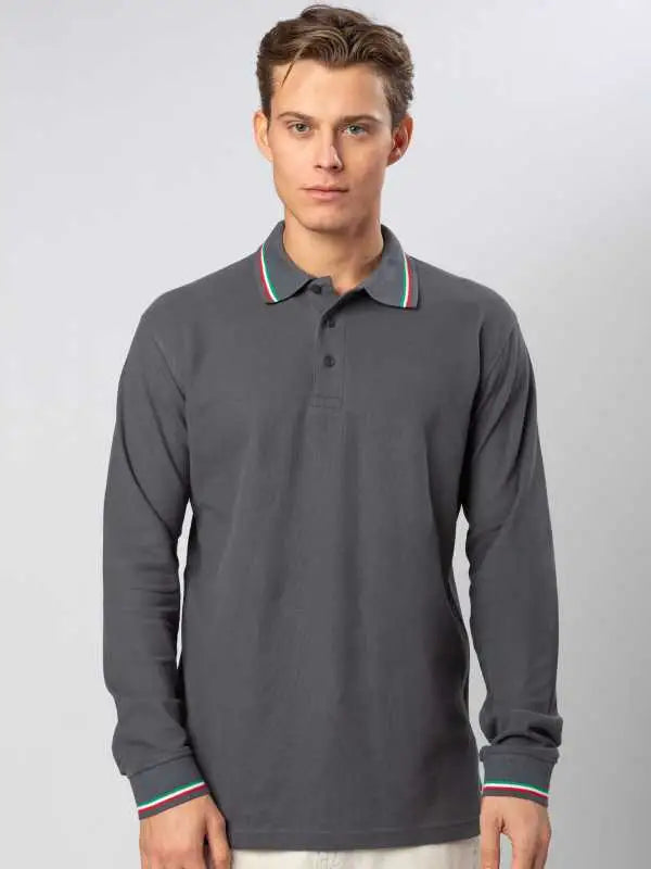 Polo personalizzabile Italy LS BS211