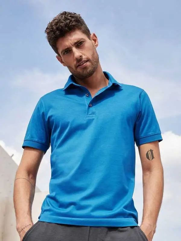 Polo personalizzabile Men's Mercerised Polo Slim Fit JN1302 - JN1302-01.jpg