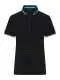 Polo personalizzabile Ladies' Polo JN1305 - black/white/turquoise