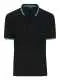 Polo personalizzabile Men's Polo JN1306 - black/white/turquoise