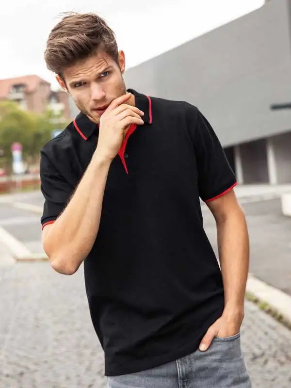 Polo personalizzabile Men's Polo Stripe JN728 - JN728-01.jpg
