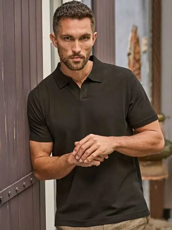 Polo personalizzabile Luxury Stretch V-Neck Polo TJ1404 - TJ1404-01.jpg