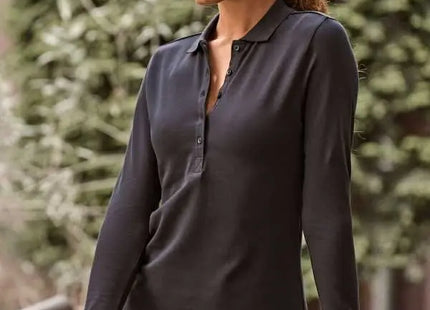 Polo personalizzabile Ladies Luxury Stretch Long Sleeve Polo TJ146 - TJ146-01.jpg