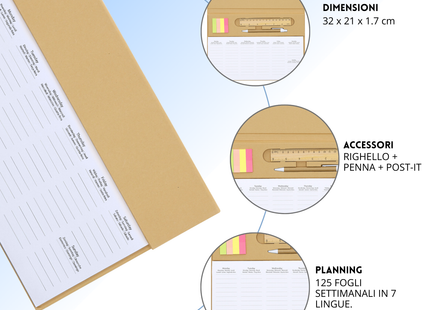 Planning Personalizzati settimanali ecologici | Cod. 21969