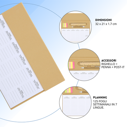 Planning Personalizzati settimanali ecologici | Cod. 21969