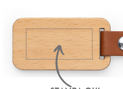 Portachiavi personalizzato in legno 1411