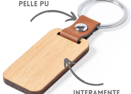 Portachiavi personalizzato in legno 1411