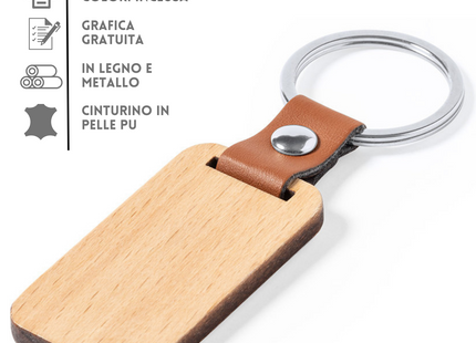 Portachiavi personalizzato in legno 1411