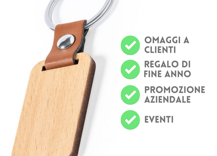 Portachiavi personalizzato in legno 1411
