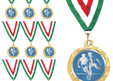 Medaglie competizioni Calcio in stock personalizzate 32 mm oro | Cod. 23.00.32.XG