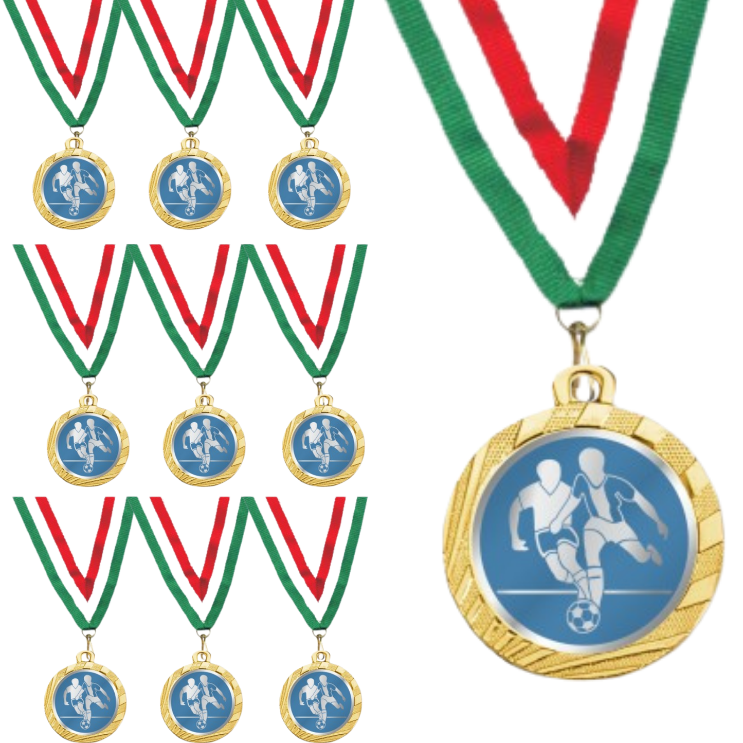 Medaglie competizioni Calcio in stock personalizzate 32 mm oro | Cod. 23.00.32.XG