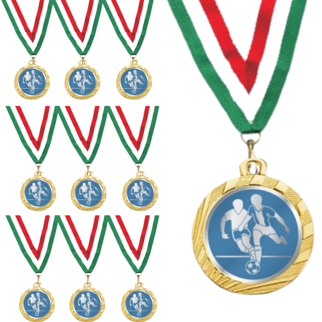 Medaglie competizioni Calcio in stock personalizzate 32 mm oro | Cod. 23.00.32.XG