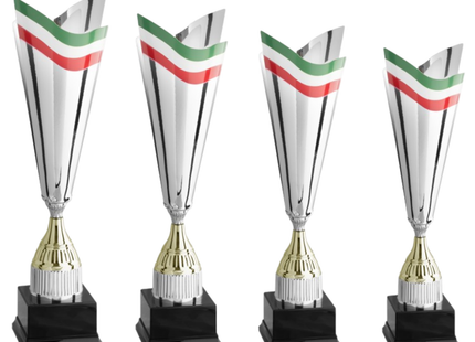 Set 4 Trofei tricolore da 57 - 52 - 46 - 40 cm | Cod. 3.119