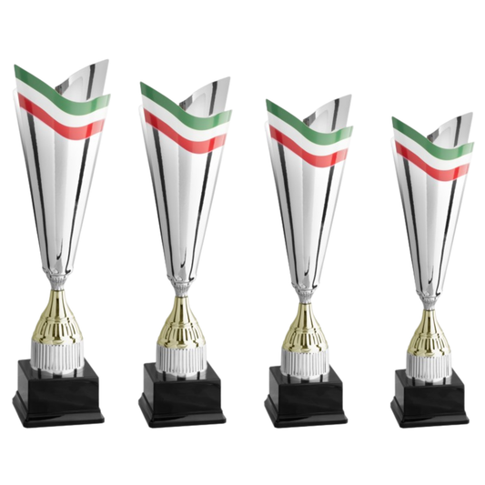 Set 4 Trofei tricolore da 57 - 52 - 46 - 40 cm | Cod. 3.119