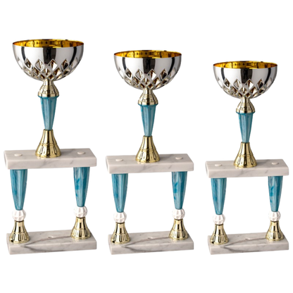 Tris di trofei a due piani 48 - 44 - 41 cm | Cod. 5.229