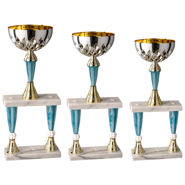 Tris di trofei a due piani 48 - 44 - 41 cm | Cod. 5.229