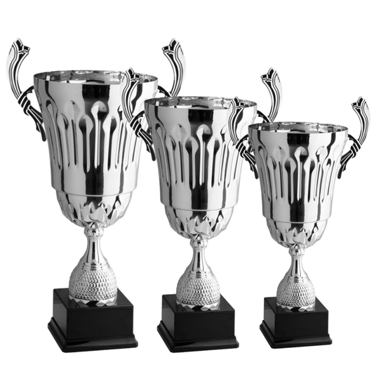 Tris di trofei personalizzati con manici 45 - 40 - 35 cm | Cod. 3.071P