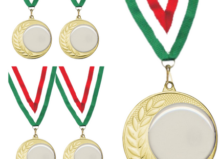 Medaglie personalizzate con logo resinato 70 mm oro | Cod. 22.307.69G